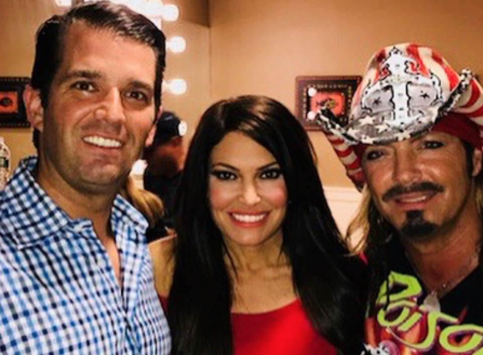 Donald Trump Jr., Kimberly Guilfoyle, and Bret Michaels. (Photo: Instagram/Courtesy of Donald Trump Jr.)