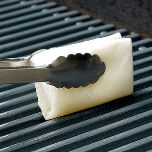 <b>6. Oil Your Grill Grates</b> <p> Even on a clean grill, lean foods may stick when placed directly on the rack. Reduce sticking by oiling your hot grill rack with a vegetable oil-soaked paper towel: hold it with tongs and rub it over the rack. (Do not use cooking spray on a hot grill.) </p>