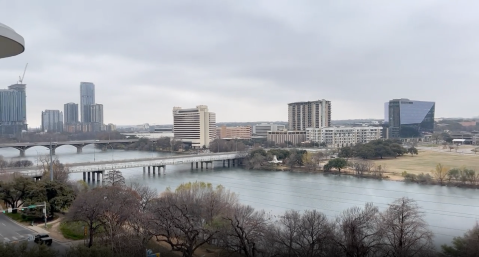 Downtown Austin during the arctic freeze on Monday, January 15, 2024.