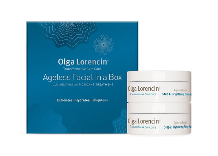The Olga Lorencin Ageless Facial in a Box is also formulated with ferulic acid, which is an antioxidant that protects against UV damage. (Photo: Dermstore)