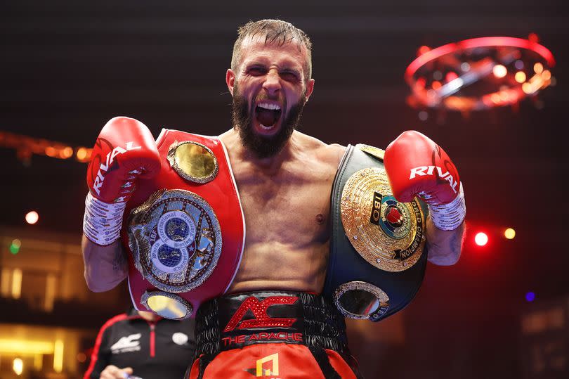 Photo shows Anthony Cacace who won the IBF super-featherweight title last month