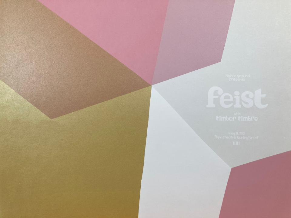 A poster from the concert by Feist, presented by Higher Ground at the Flynn in Burlington on May 11, 2012.