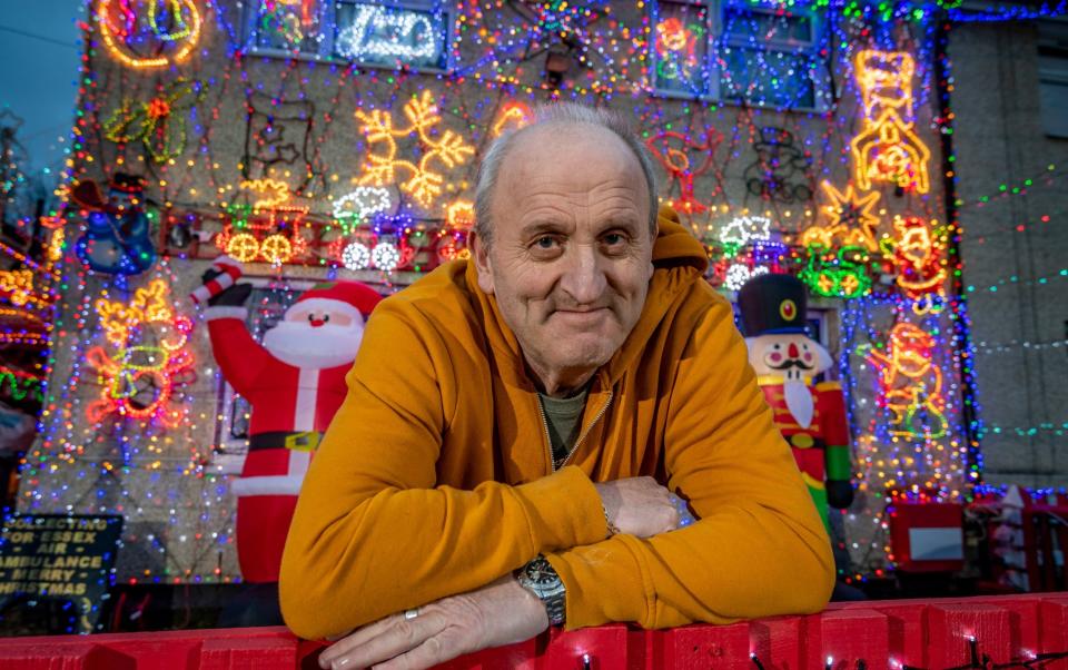 Paul Bibby’s lights will include inflatable Santas, snowmen and an eight-foot gingerbread man - South West News Service