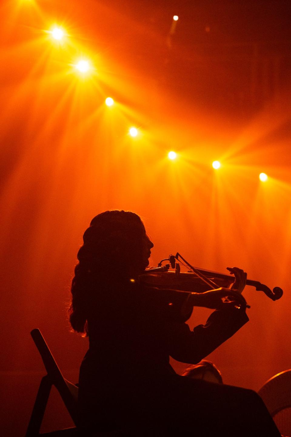 An orchestra performs during Bad Bunny's Most Wanted Tour at The Moody Center Friday, April 26, 2024.