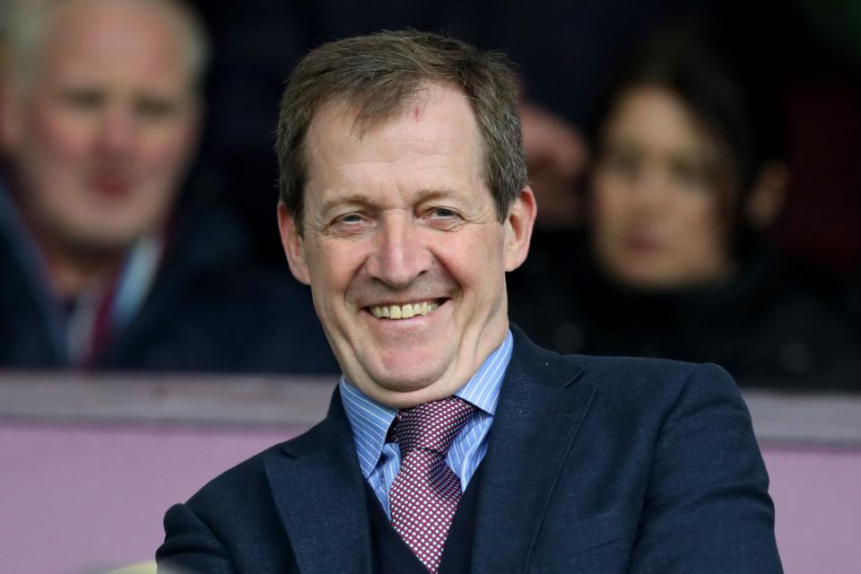 Happier times: Alastair Campbell smiles at a Premier League match between Burnley and Tottenham Hotspur at Turf Moor in 2017 (Ian MacNicol/ Getty Images)