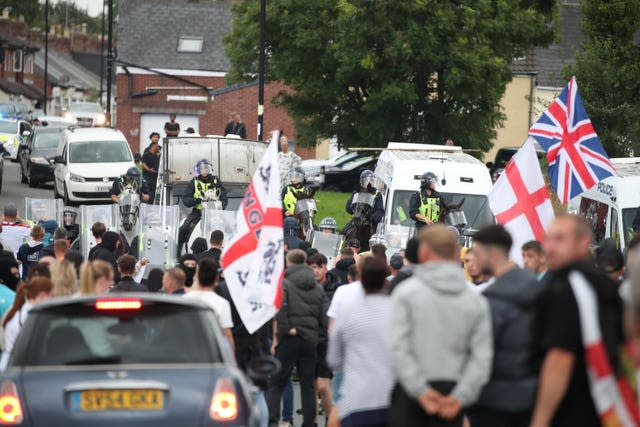 Protest in Sunderland city centre