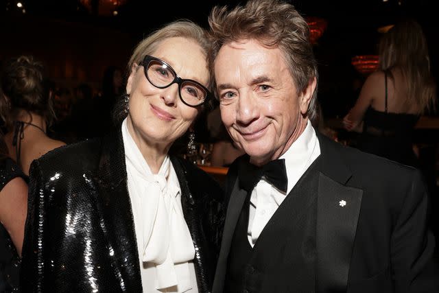 <p>Todd Williamson/CBS via Getty </p> Meryl Streep and Martin Short at the 81st Annual Golden Globe Awards, airing live from the Beverly Hilton in Beverly Hills, California on Sunday, January 7, 2024.