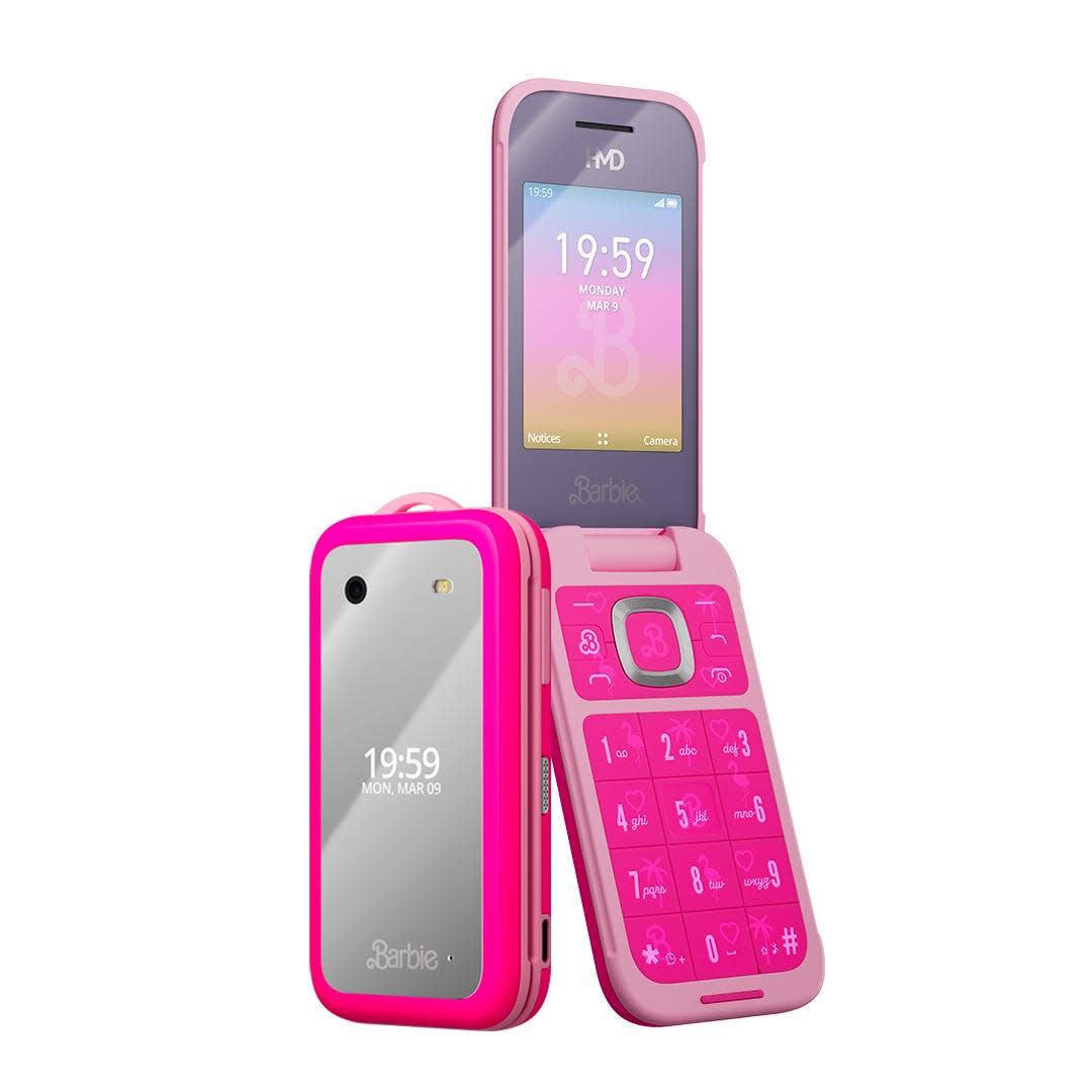 Barbiethemed flip phone replaces access with pink nostalgia