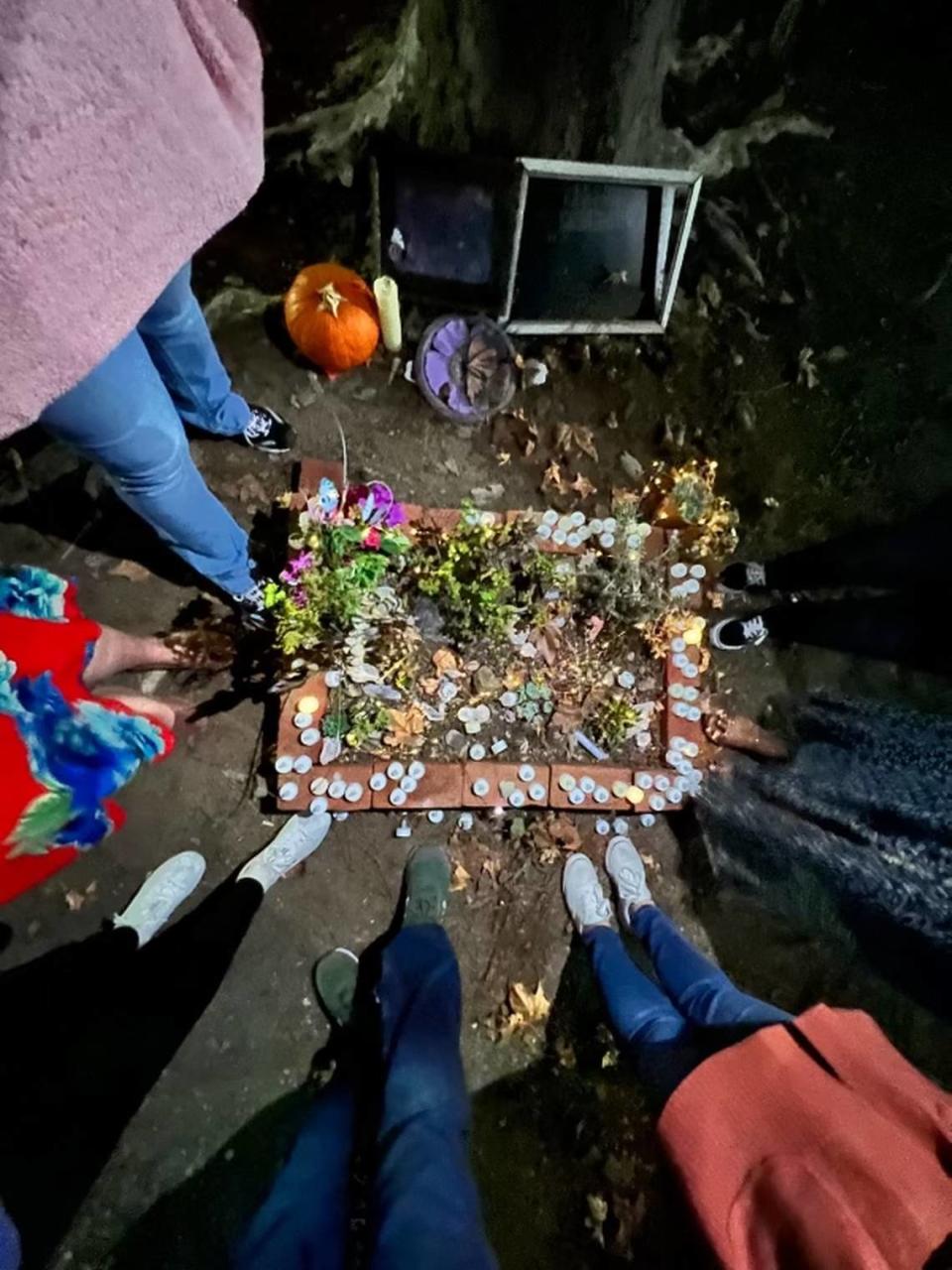 Jurors who convicted Paul Flores visited a small memorial on Cal Poly’s campus during a tour with podcaster Chris Lambert after the verdict.