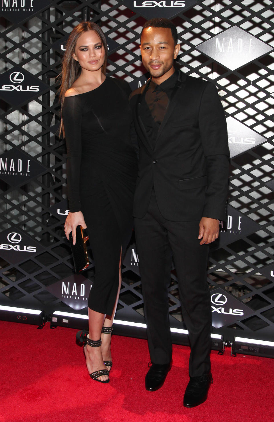 NEW YORK, NY - SEPTEMBER 05: Christine Teigen and John Legend attend the Lexus Design Disrupted Fashion Event at SIR Stage 37 on September 5, 2013 in New York City. (Photo by Taylor Hill/Getty Images)