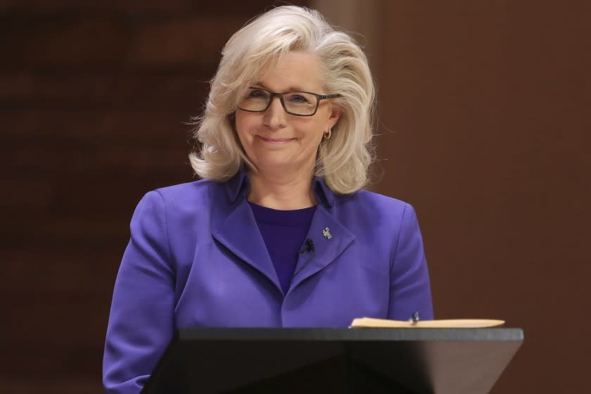 Rep. Liz Cheney (R-Wyo.) has angered supporters of former President Trump. <span class="copyright">(Jenna VonHofe / Associated Press)</span>