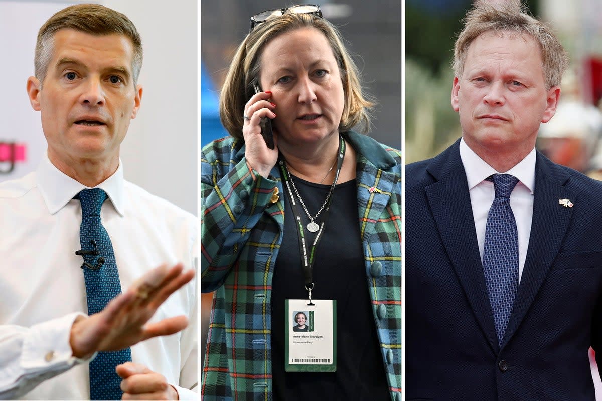 Left to right, Mark Harper,  Anne-Marie Trevelyan and Grant Shapps  (Getty/Reuters)