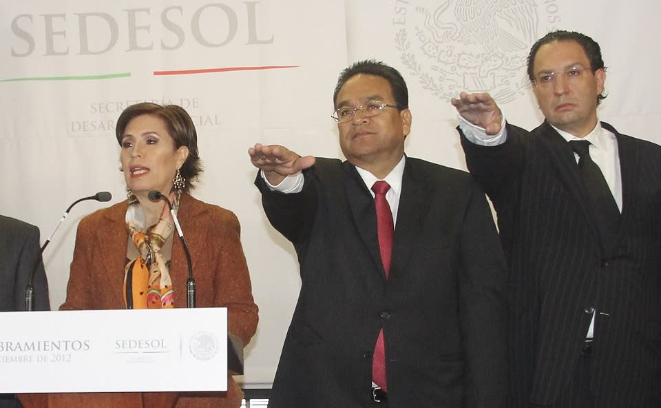 Rosario Robles y Emilo Zebadúa cuando estaban en Sedesol