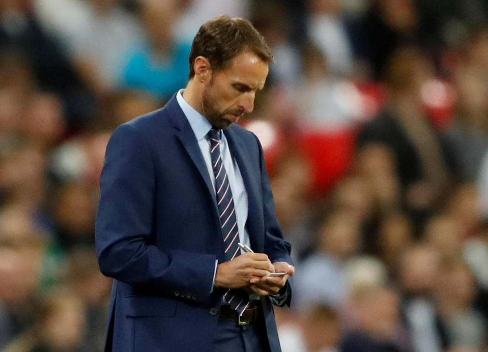 <p>Soccer Football – 2018 World Cup Qualifications – Europe – England vs Slovakia – London, Britain – September 4, 2017 England manager Gareth Southgate Action Images via Reuters/Carl Recine </p>