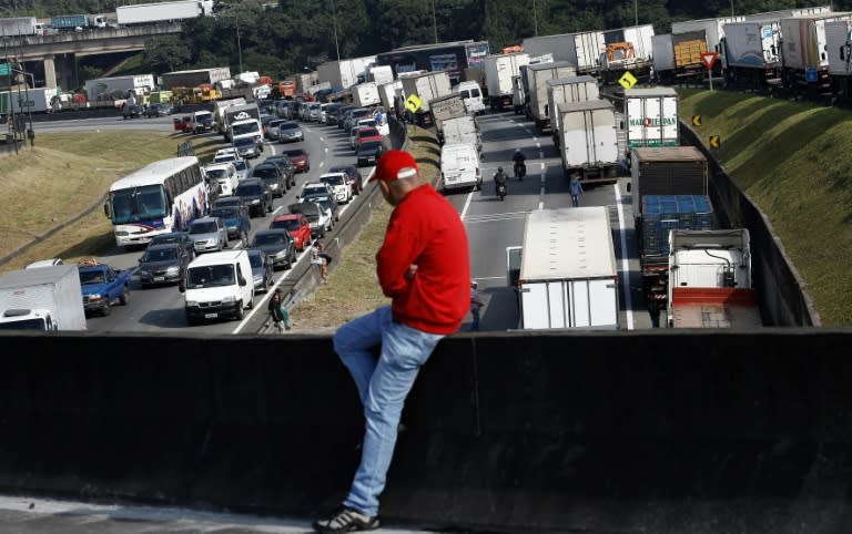 Truckers have attempted to put a stranglehold on movement of goods in Brazil to protest fuel price rises