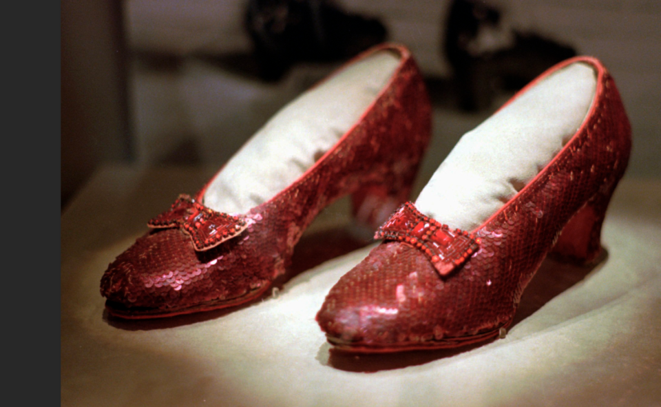 A pair of ruby slippers worn by Garland that were stolen from the Judy Garland Museum in Grand Rapids, Minn. (Photo: AP Photo)