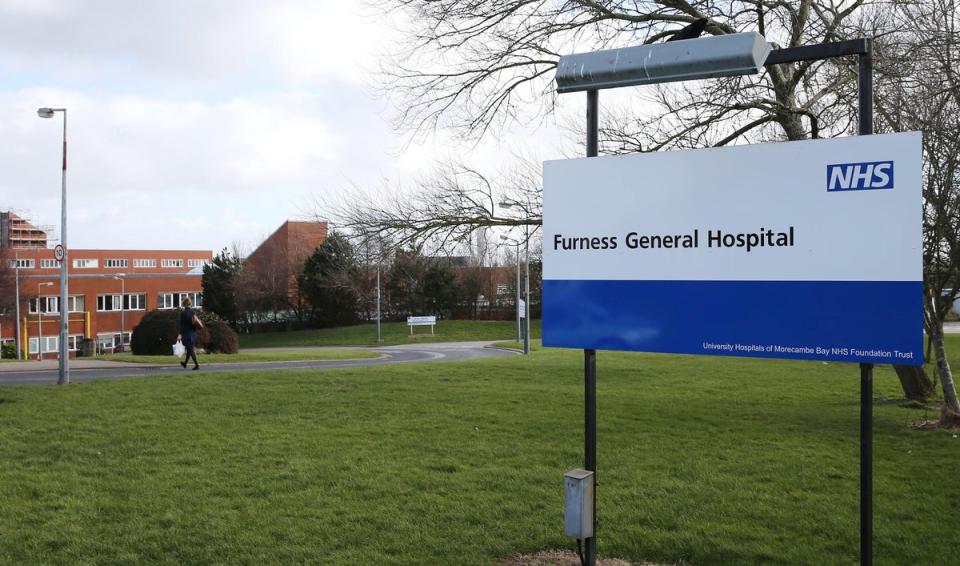 Furness General Hospital, part of University Hospitals of Morecambe Bay (PA Archive)