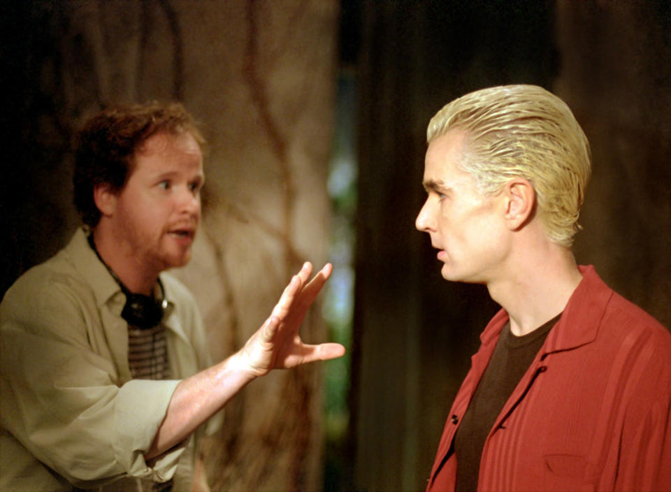 Joss Whedon directing Marsters during an episode