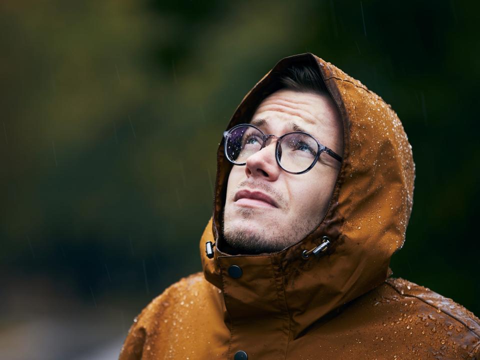 guy in a raincoat