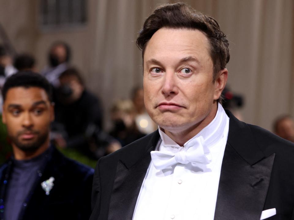 Elon Musk at the 2022 Met Gala.