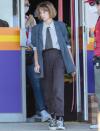 <p>Maya Hawke is seen filming a scene for <i>Stranger Things</i> in Atlanta on Tuesday. </p>