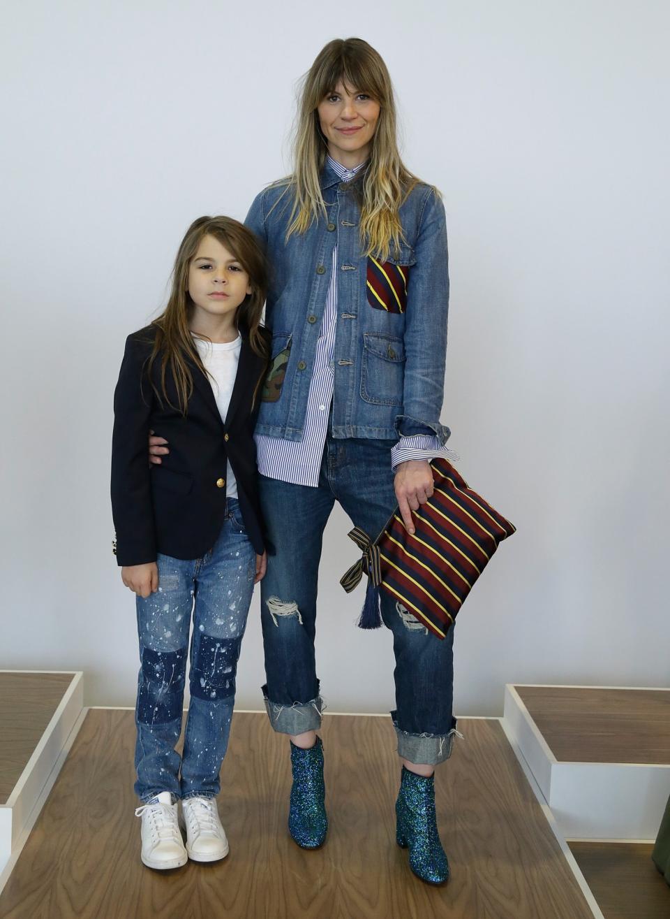 Young mother and daughter combo at J.Crew looking cute as a button.