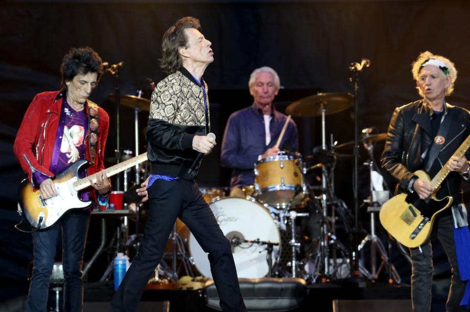 Charlie Watts with The Rolling Stones during a gig at Murrayfield Stadium in Edinburgh (Jane Barlow/PA) (PA Archive)