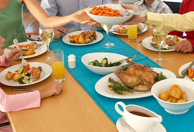 <div class="caption-credit"> Photo by: Thinkstock</div><b>FAT HABIT #12: Putting serving dishes on the table</b> <br> Resist setting out foods buffet- or family-style, and opt instead to serve them from the kitchen. A study in the journal Obesity found that when food is served from the dinner table, people consume 35 percent more over the course of the meal. When an additional helping requires leaving the table, people hesitate to go back for more.<b><br></b> <p> <b><a rel="nofollow noopener" href="http://wp.me/p1rIBL-174" target="_blank" data-ylk="slk:11 Truth About Abs You Should Know;elm:context_link;itc:0;sec:content-canvas" class="link ">11 Truth About Abs You Should Know</a></b> </p> <br>