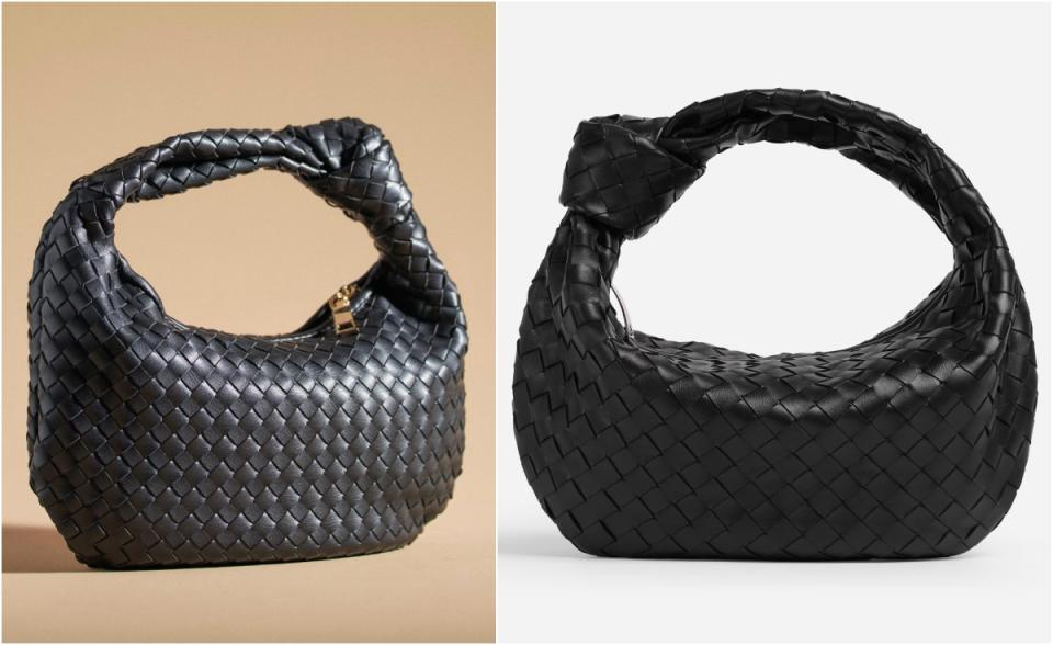 The Brigitte Satchel by Melie Bianco: Mini Edition $853（左）；Bottega Veneta Teen Jodie $27,900（右）