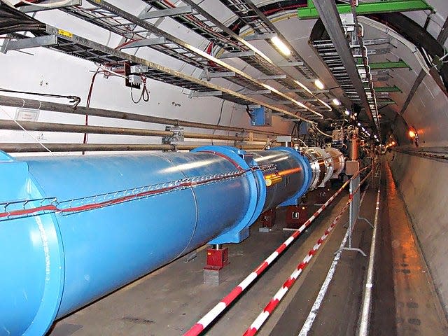 Inside the LHC tunnel