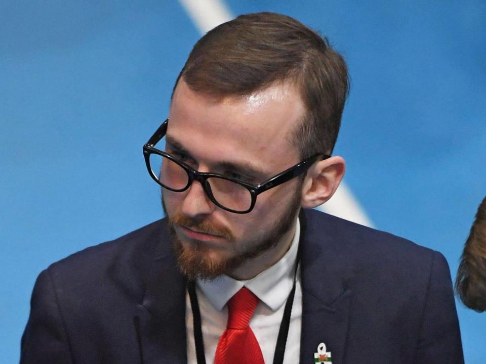 Jack Sargeant at the Welsh Assembly by-election count (PA)