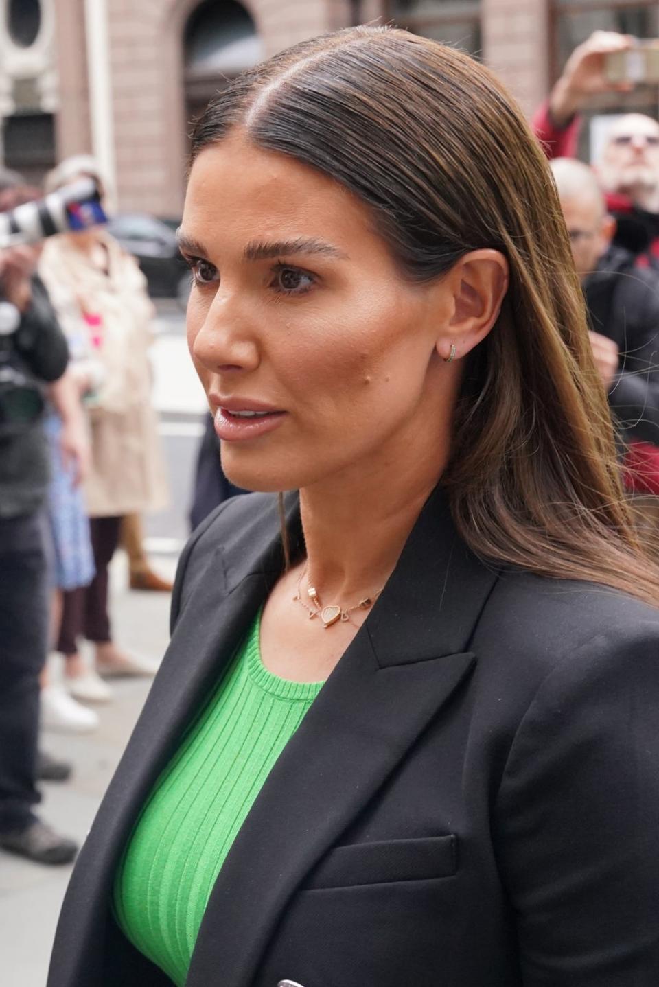 Coleen Rooney is being sued by Rebekah Vardy (pictured) after she accused her of leaking stories about her to The Sun in a bombshell 2019 social media reveal (PA)