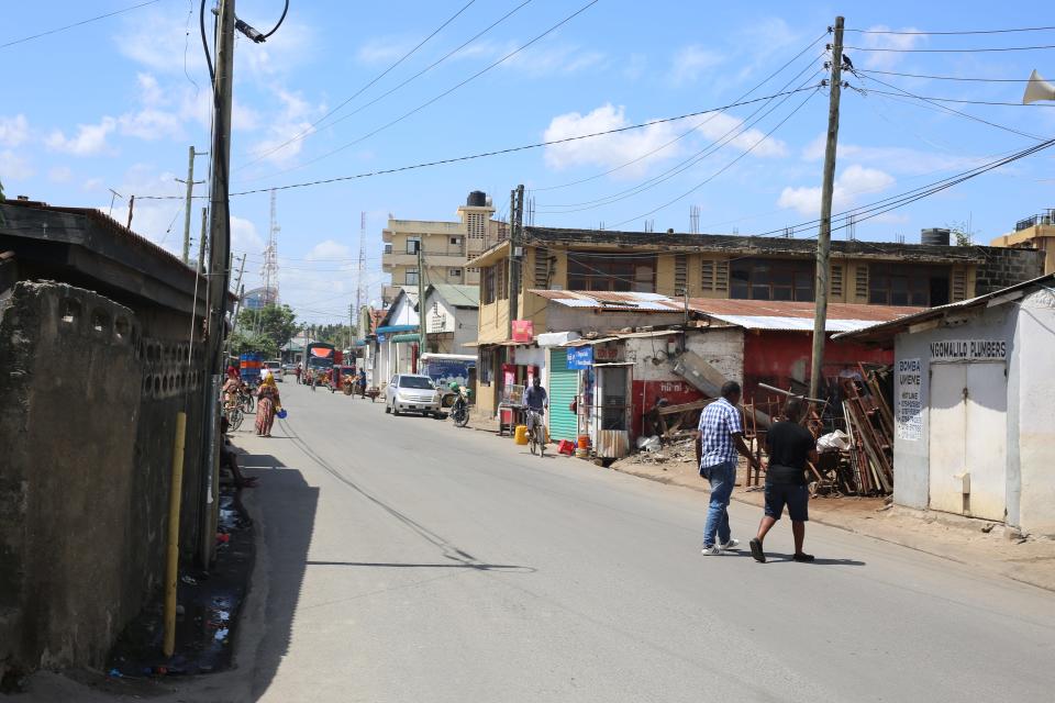 Rabia Issa's relatives live in this neighborhood in Dar es Salaam, Tanzania.