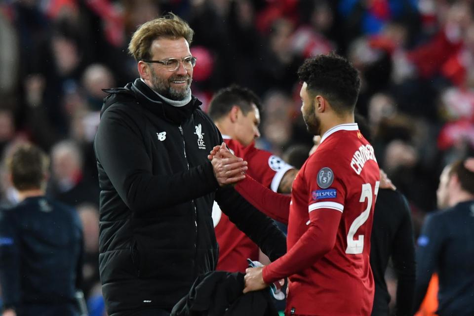 Alex Oxlade-Chamberlain is grateful for manager Jurgen Klopp's support after his ACL injury: AFP