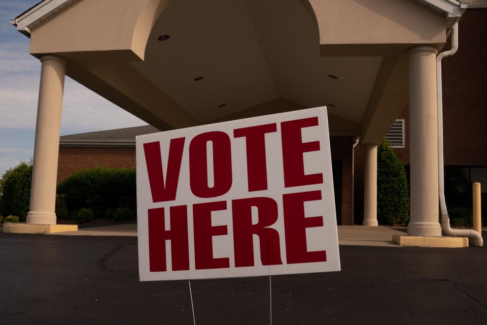 Voting is happening at Precinct 403 in Woodson Chapel Church of Christ Thursday morning, Sept. 14, 2023.