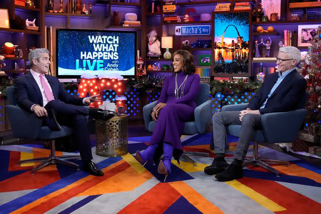 <p>Charles Sykes/Bravo</p> Andy Cohen, Gayle King, Anderson Cooper