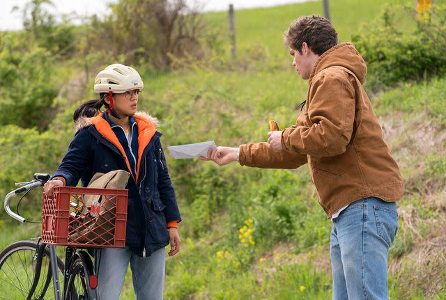 <p>Netflix/KC Bailey</p> Leah Lewis and Daniel Diemer in 'The Half of It,' 2020