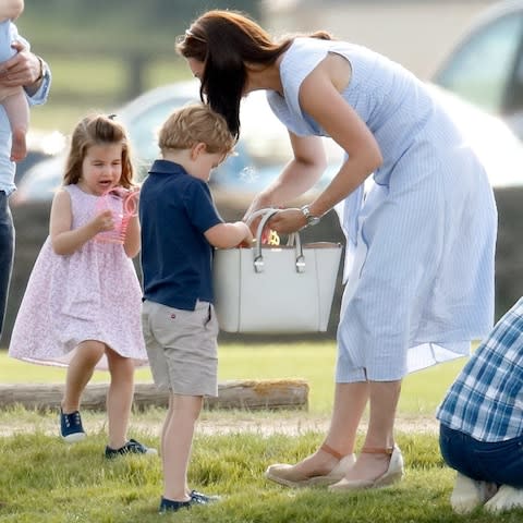 The Duchess of Cambridge, Prince George and Princess Charlotte
