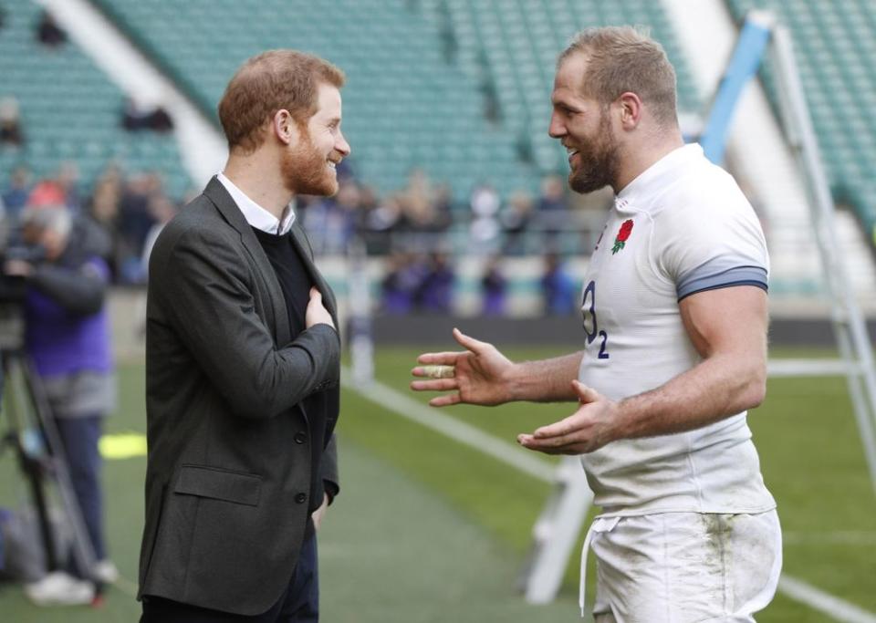 Prince Harry and James Haskell