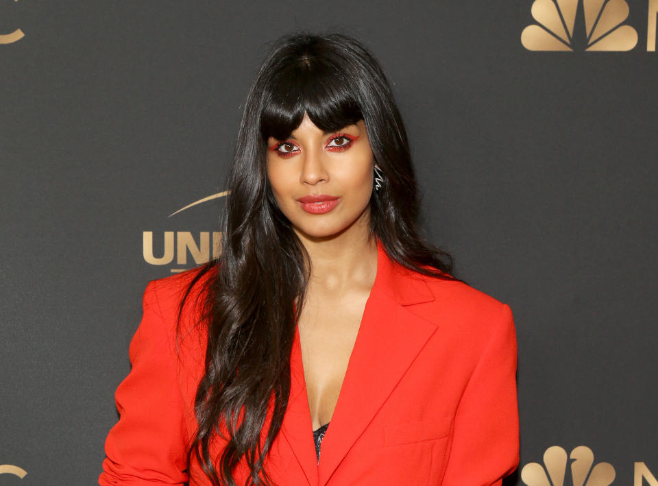  Jameela Jamil attends the NBC and Universal EMMY nominee celebration held at Tesse Restaurant on August 13, 2019 in West Hollywood