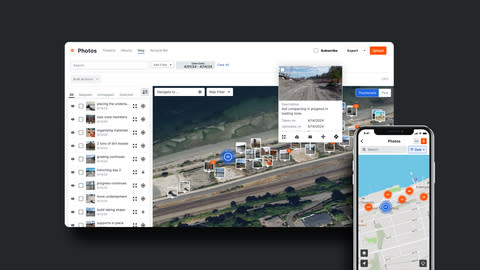 Procore Maps will enable viewability of photos on a map to understand work status across all areas of a project to help optimize workflows and reduce delays. (Photo: Business Wire)