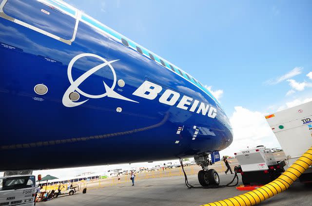 <p>Shutterstock</p> Boeing plane