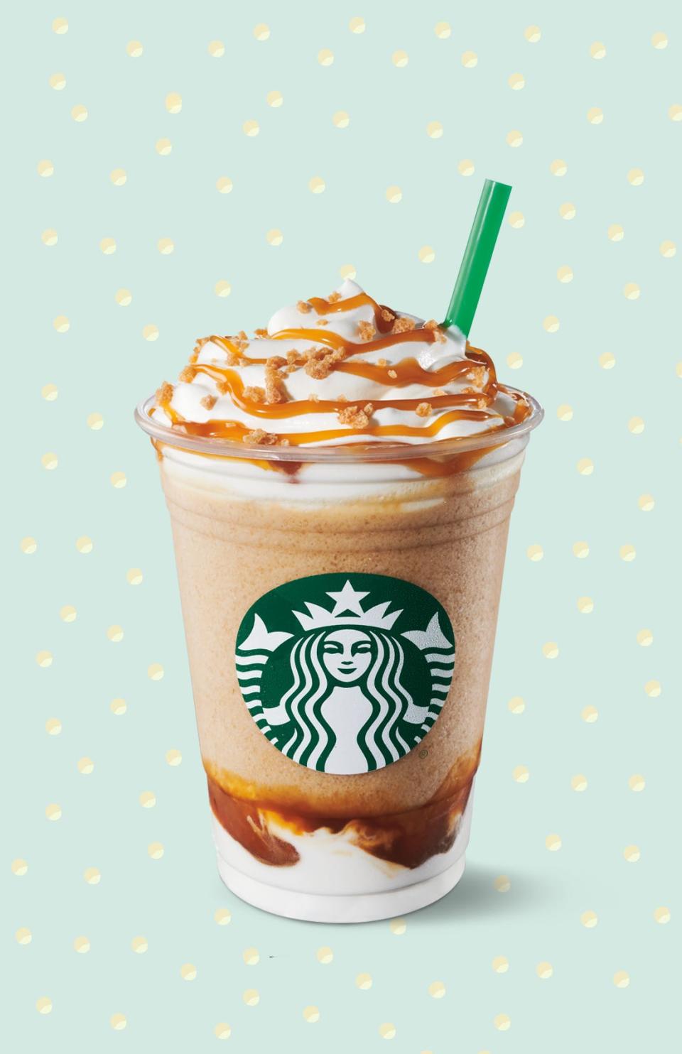 The Caramel Ribbon Crunch Frappuccino.