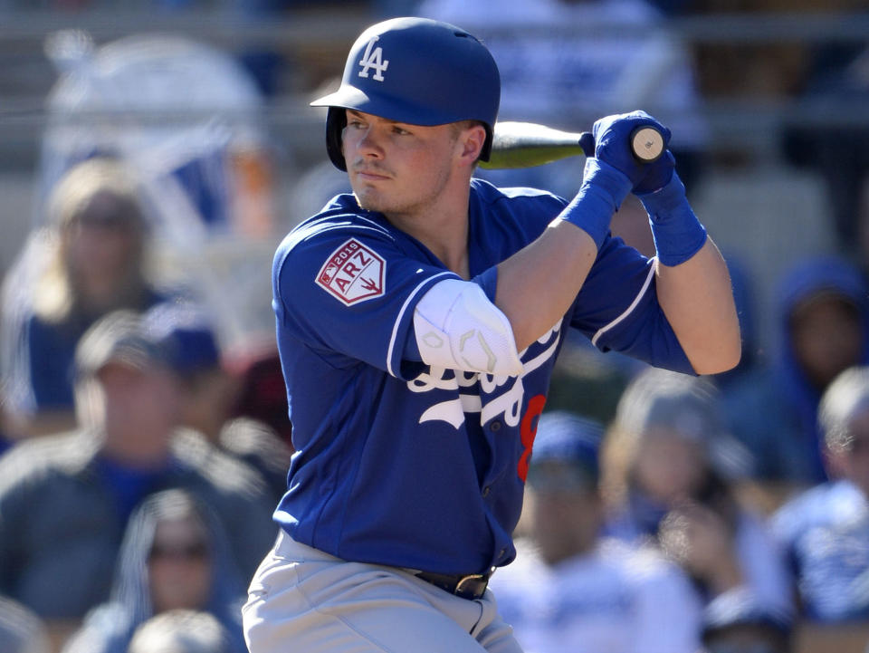 Gavin Lux led all affiliated batters in seven different offensive categories during his first 15 games at Triple-A. (Photo by Ron Vesely/MLB Photos via Getty Images)