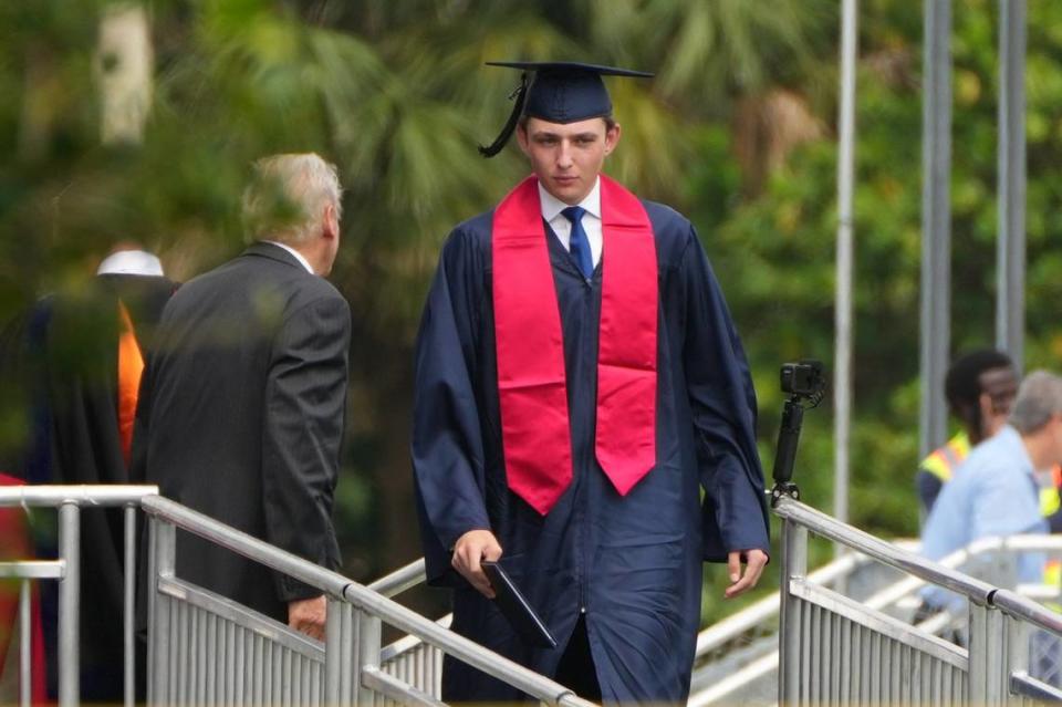 Barron Trump graduates from Oxbridge Academy. His parents, former President Trump and wife Melania attended the ceremony on Friday, May 17, 2024 in West Palm Beach.