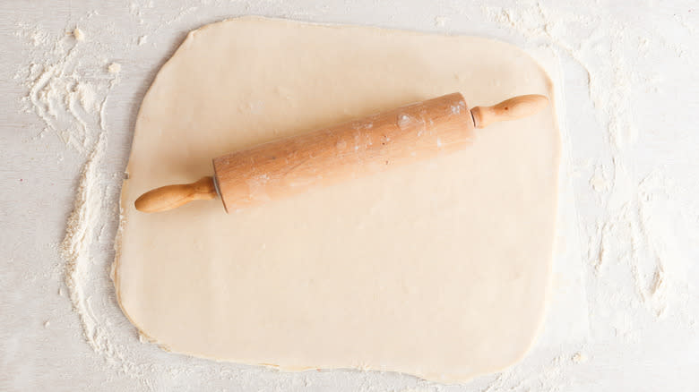 dough rolled into a sheet