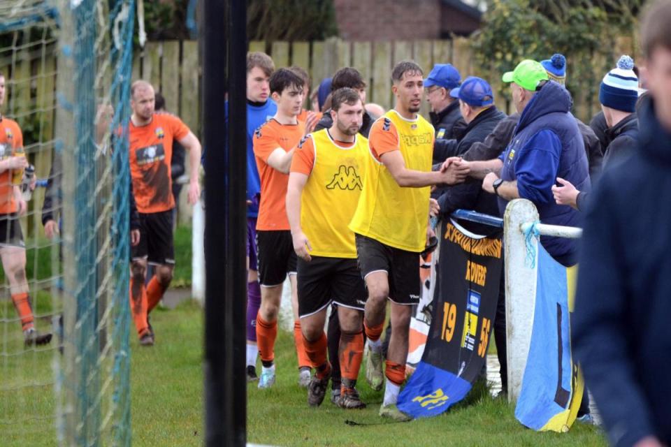 LR players and fans at Ashton. Picture by James Lobley