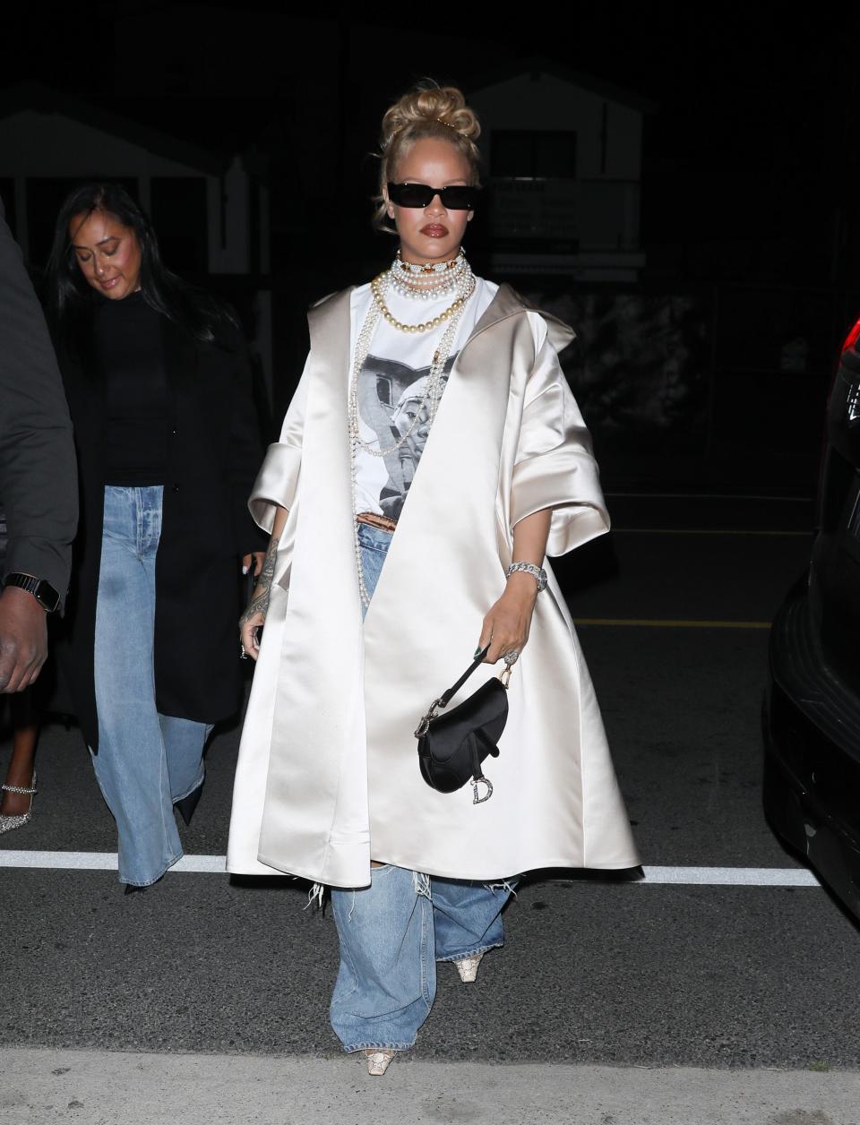 Rihanna at Giorgio Baldi restaurant in Los Angeles