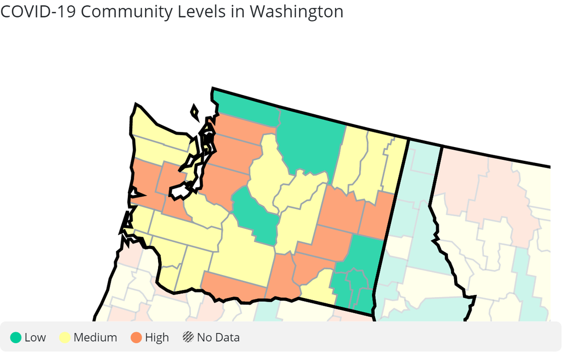 CDC Washington COVID-19 Community Levels