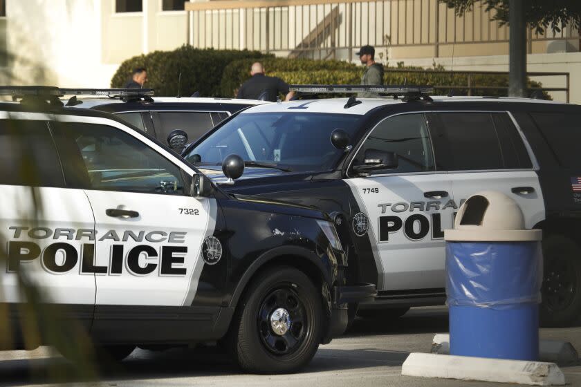 Torrance, Los Angeles, California-Dec. 8, 2021-Torrance Police Headquarters located at 3300 Civic Center Dr., Torrance, California, Dec. 8, 2021. (Los Angeles Times)